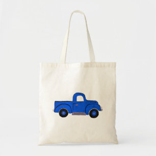Tote Bag Conception de Camion bleu peint à la main Fourre-t