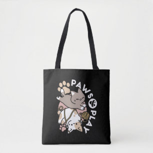 Tote Bag Conception de chats mignons et joueurs – Art de pa
