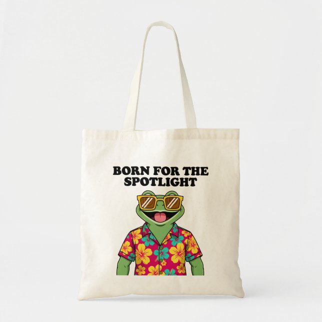 Tote Bag Conception de chemise hawaïenne drôle de grenouill (Devant)
