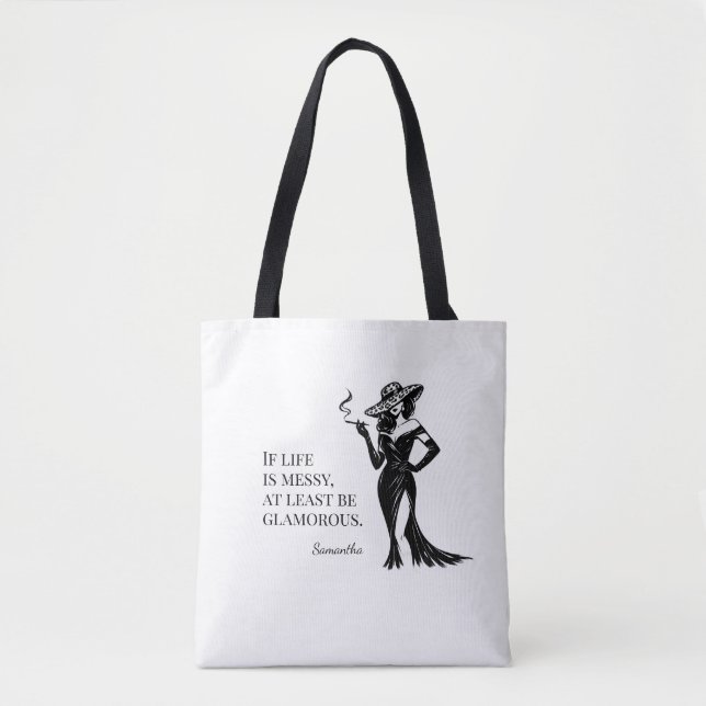 Tote Bag Conception de citation de style glamour personnali (Devant)