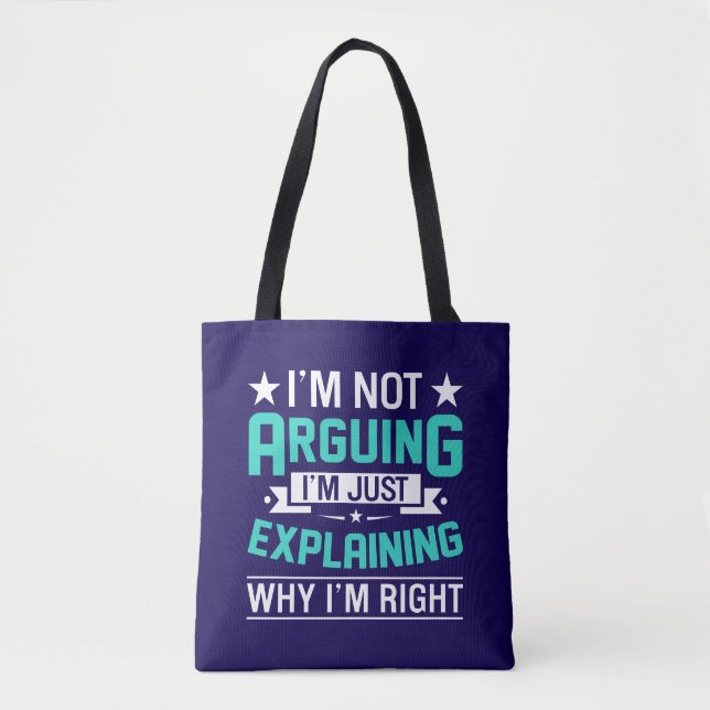 Tote Bag Conception de citation drôle et sarcastique (Devant)