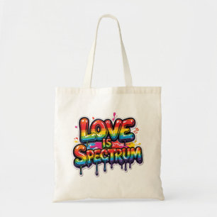 Tote Bag Conception de citation LGBTQ arc-en-ciel du spectr