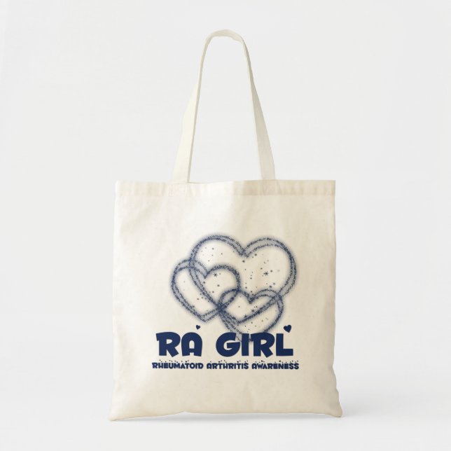 Tote Bag Conception de coeur de fille de RA : : Rhumatisme (Devant)