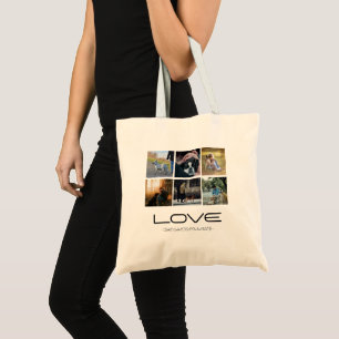 Tote Bag Conception de collage de portrait de famille Love