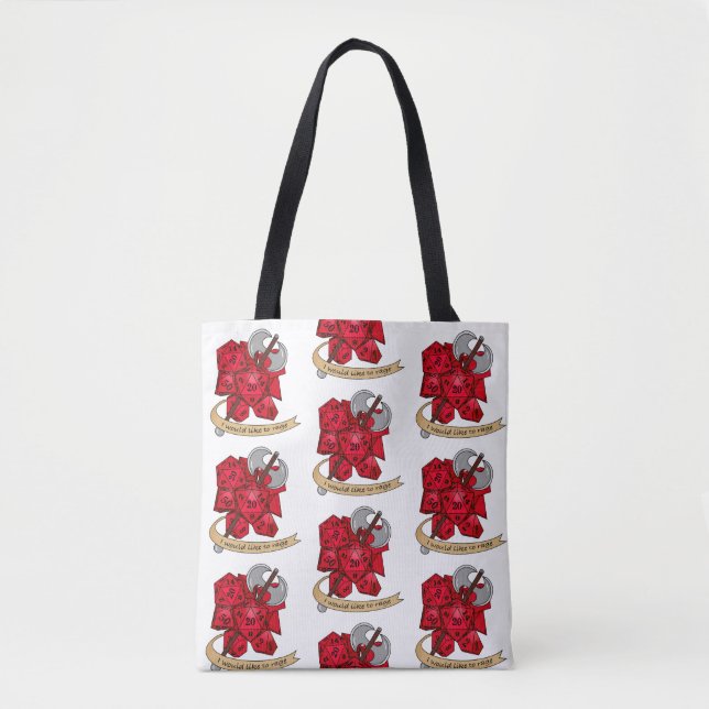 Tote Bag Conception de dés barbares (Devant)