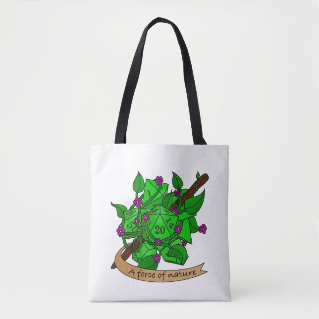 Tote Bag Conception de dés Druid (Devant)