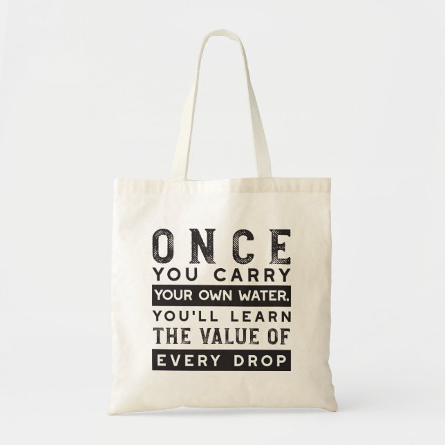 Tote Bag Conception de devis de sagesse - Valeur de chaque  (Devant)