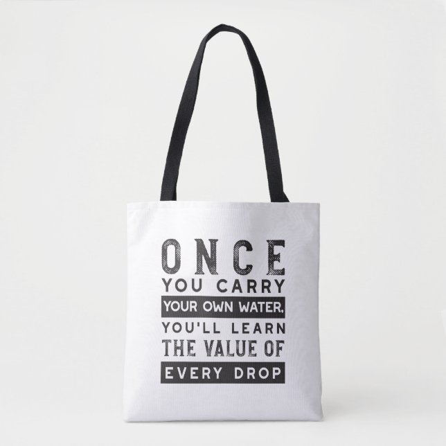 Tote Bag Conception de devis de sagesse - Valeur de chaque  (Devant)