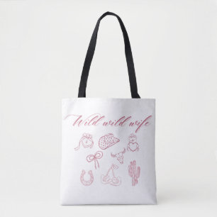 Tote Bag Conception de Femme Sauvage Sauvage Cowgirl Groo