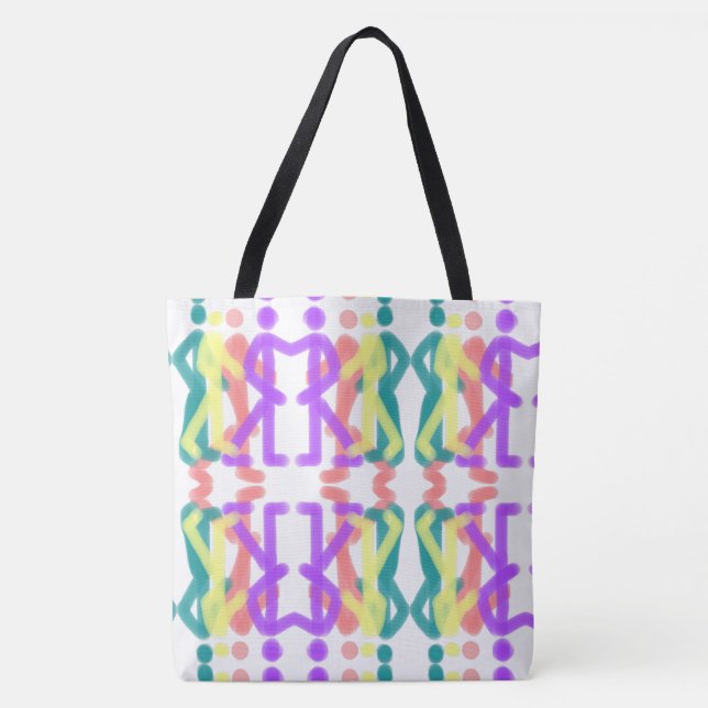 Tote Bag Conception de figures arc-en-ciel (Devant)