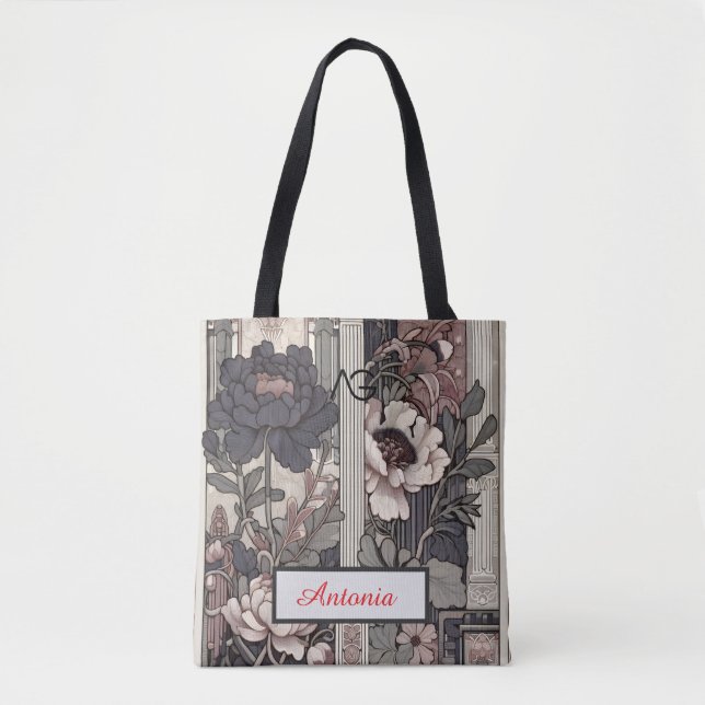 Tote Bag Conception de fleurs architecturales Aria-Urban Bl (Devant)