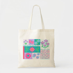 Tote Bag Conception de fleurs vibrantes en fleurs