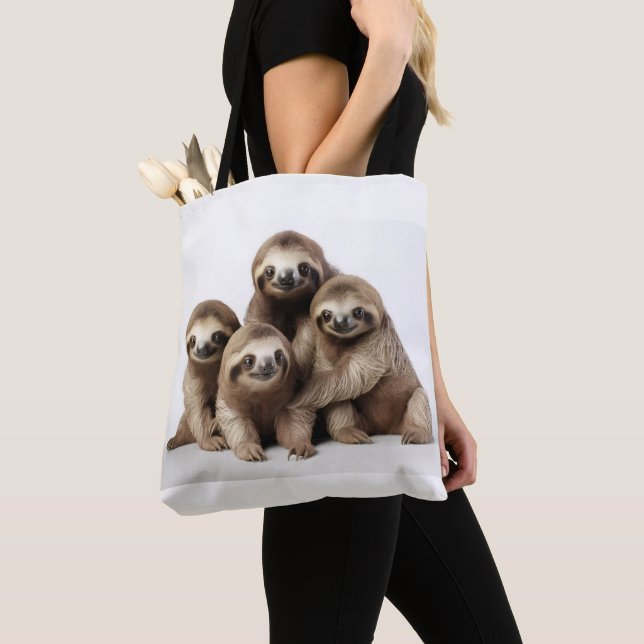 Tote Bag Conception de fond de paresseux (De près)