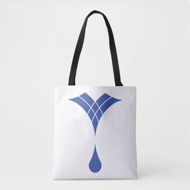 Tote Bag conception de goutte d'eau bleue (Devant)