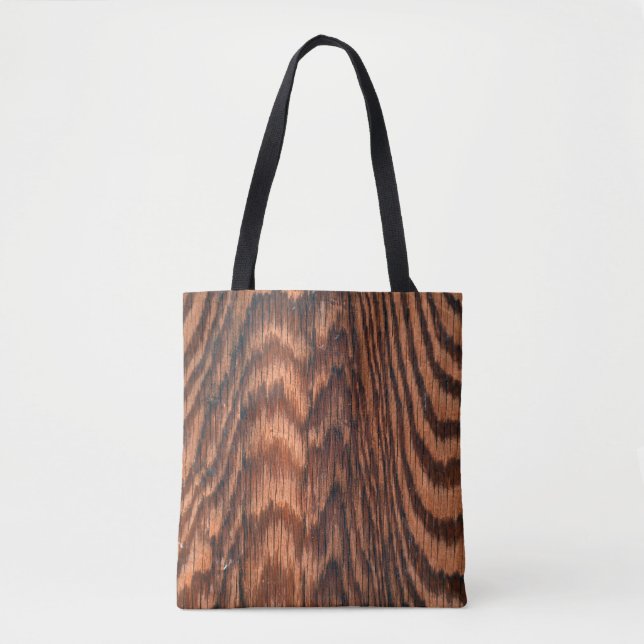 Tote Bag conception de grain de bois abstrait (Devant)