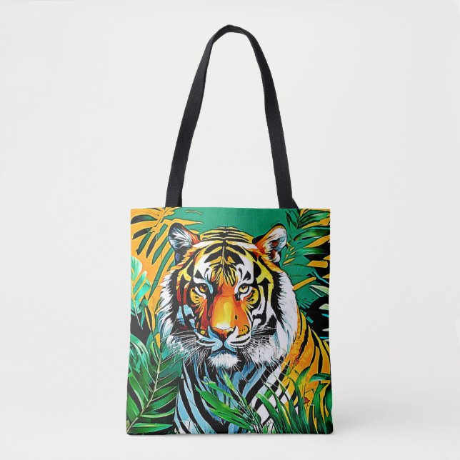 Tote Bag Conception de la lunette de Tigre de la Jungle tro (Devant)
