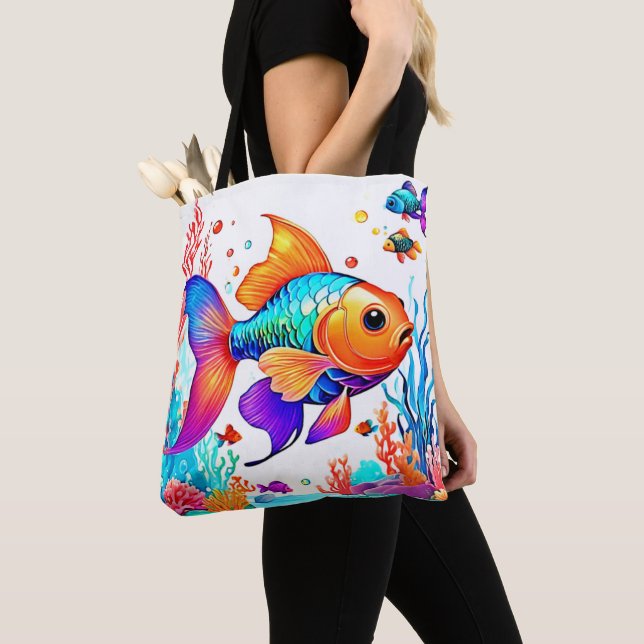 Tote Bag Conception de la scène de poisson Imaginaire (De près)