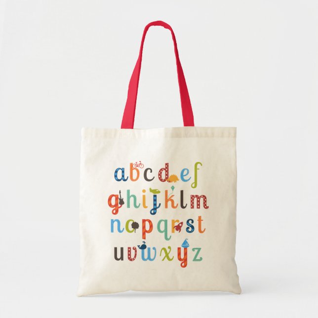 Tote Bag Conception de l'alphabet (Devant)