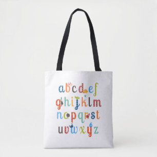 Tote Bag Conception de l'alphabet