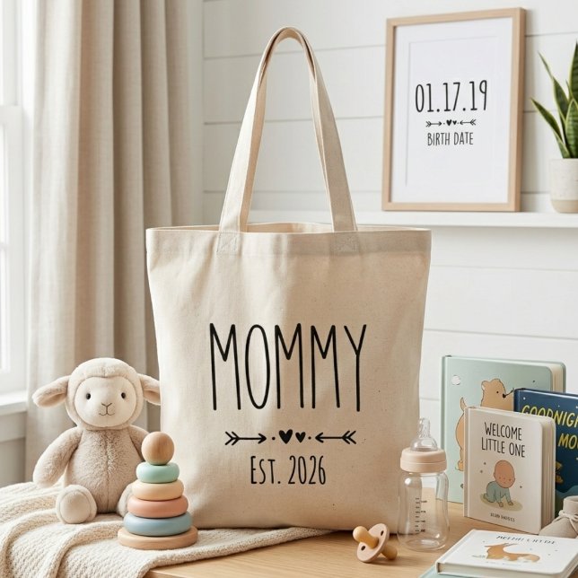 Tote Bag Conception de lettrage haut d'année de Maman Minim (Créateur téléchargé)