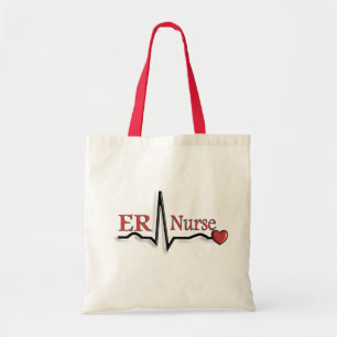 Tote Bag Conception de l'infirmière QRS d'ER