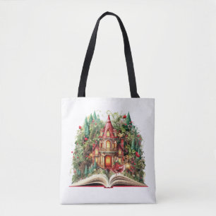 Tote Bag Conception de livres de Noël festifs