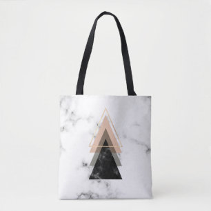 Tote Bag Conception de marbre en pastel d'impression