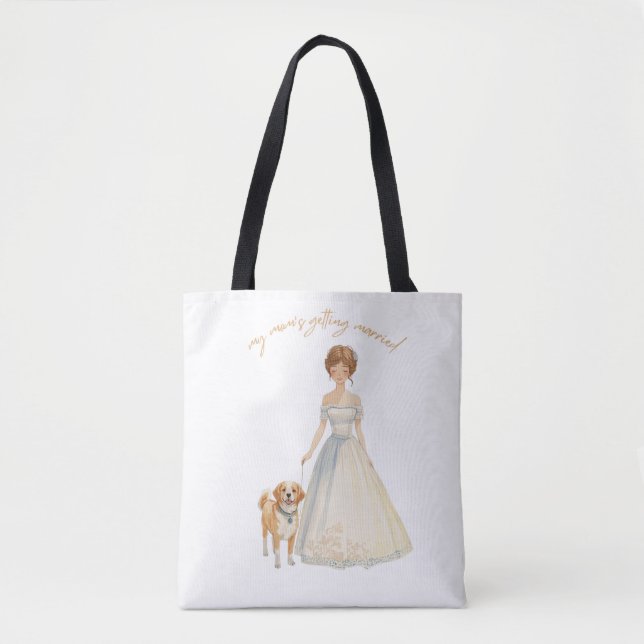 Tote Bag Conception de mariage de maman | Chien de mariage  (Devant)
