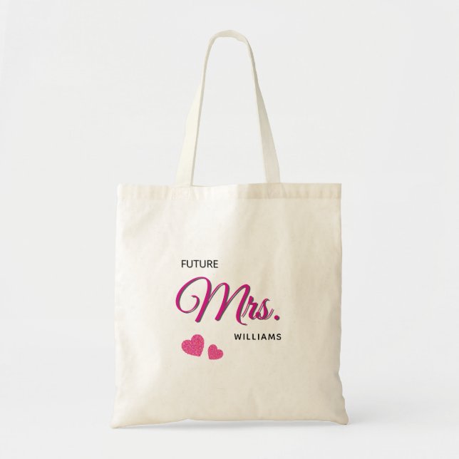 Tote Bag Conception de mariage personnalisée Future Mrs (Devant)