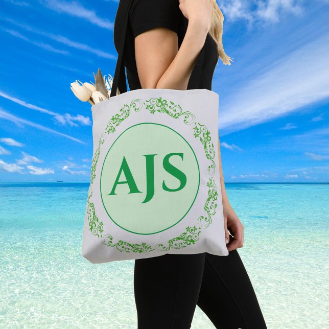 Tote Bag Conception de monogramme personnel. (Tote Bag with Monogram)