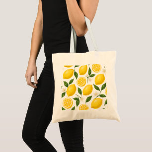 Tote Bag Conception de motif citron Impression estivale f