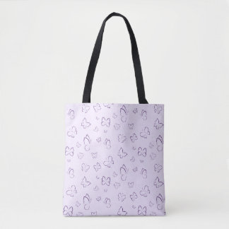 Tote Bag Conception de Motif de papillon violet