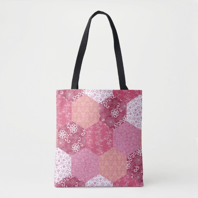 Tote Bag Conception de Motif de Patchwork de style japonais (Devant)