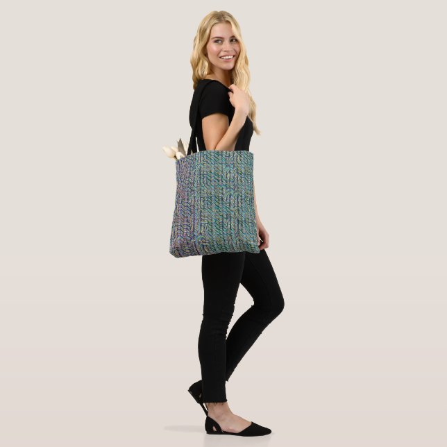 Tote Bag Conception de motif de vague abstrait psychédéliqu (Sur le modèle)