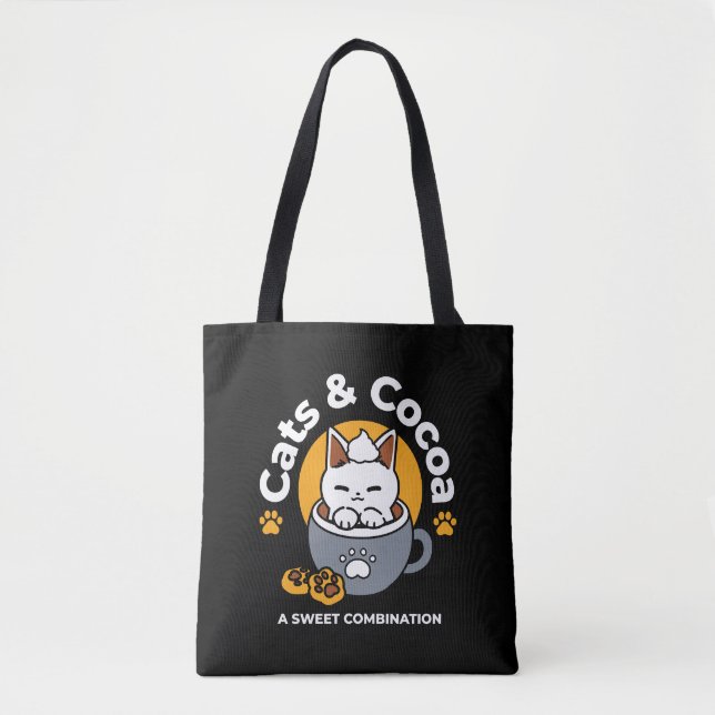 Tote Bag Conception de Mug de vacances avec Cosy Cat et Paw (Devant)