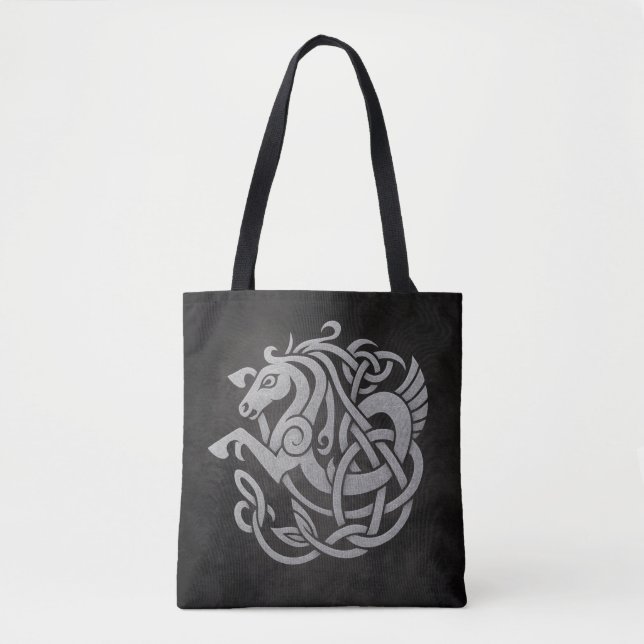 Tote Bag Conception de nœud de cheval mythique nordique (Devant)