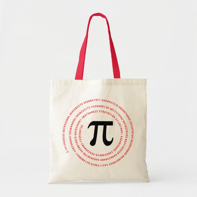Tote Bag Conception de nombre de pi (Devant)