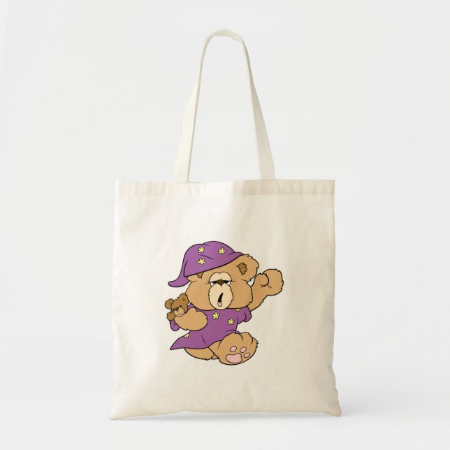 Tote Bag conception de nounours mignon nuit nuit endormie (Devant)