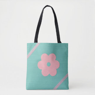 Tote Bag Conception de paillettes de fleurs roses