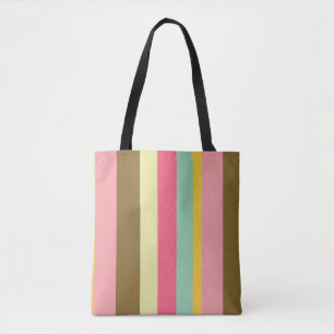 Tote Bag Conception de palette de couleurs à rayures d'été