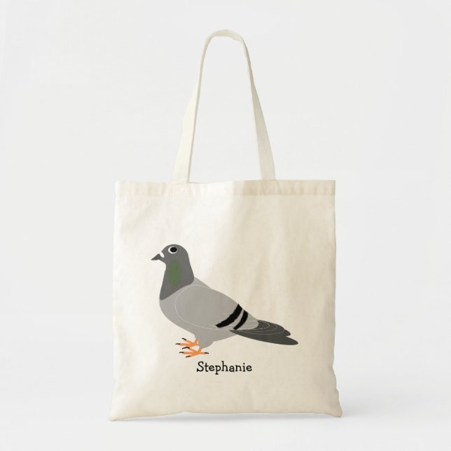 Tote Bag Conception de pigeon personnalisée (Devant)