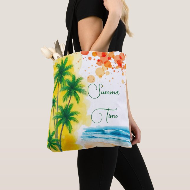 Tote Bag conception de plage “Été” (De près)