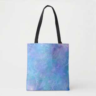 Tote Bag Conception de Purple, Aqua et Blue Abstract 