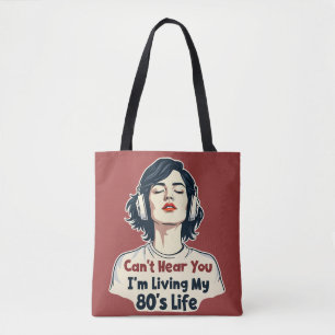 Tote Bag Conception de rappel de musique nostalgique rétro
