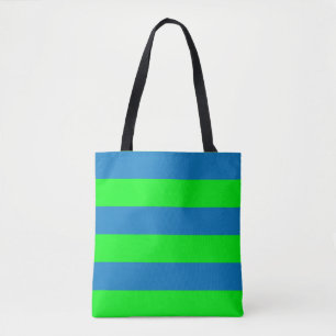 Tote Bag Conception de rayures bleues et vertes