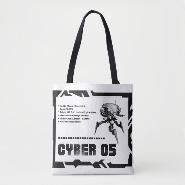 Tote Bag Conception de robots Cyber 05 Mech (Devant)