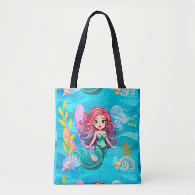 Tote Bag conception de sirène mystique (Devant)