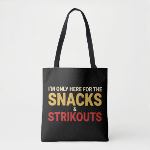 Tote Bag Conception de slogan drôle de snacks de baseball e