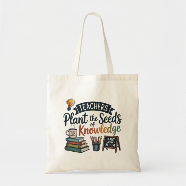 Tote Bag Conception de sublimation de cadeau pour enseignan (Devant)