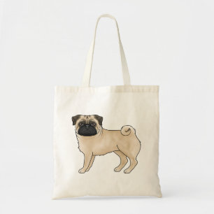 Tote Bag Conception de tapisseries de chien Pug faon pour p